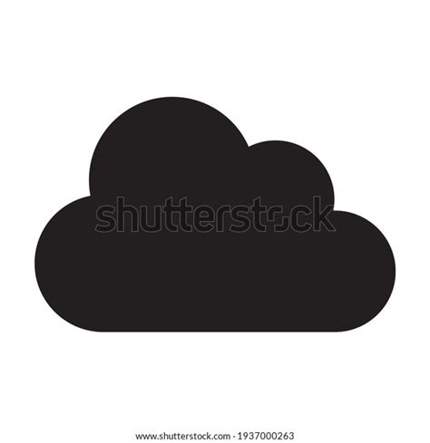 Black Cloud Vector Illustration Icon Stock Vector (Royalty Free ...