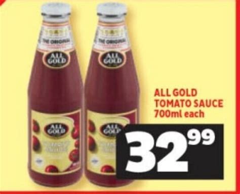 All Gold Tomato Sauce Ml Each Offer At Usave