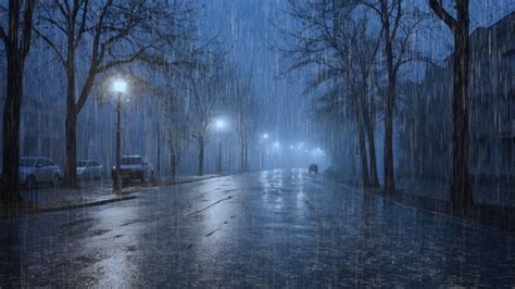 Beat Insomnia To Deep Sleep With Heavy Rain Sound At Night Rain