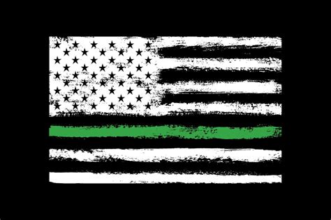 American Flag Green Line Border Patrol Graphic By SunandMoon Creative