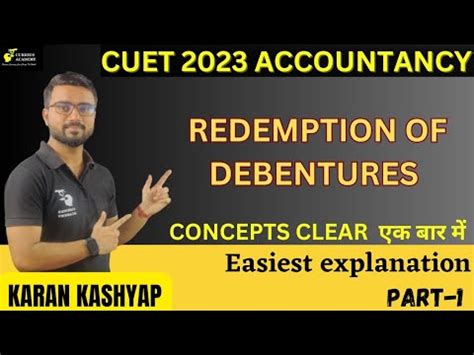 Redemption Of Debentures Cuet Accounts Concepts Part Class