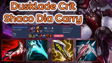 Duskblade Crit Shaco To Master S13 Ranked League Of Legends Full Gameplay Infernal Shaco