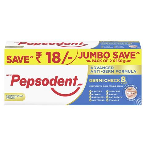 Buy Pepsodent Germi Check 8 Actions Toothpaste 300 Gm 2x150 Gm 19