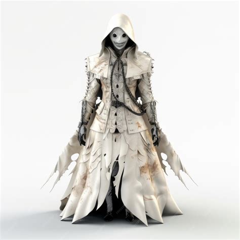 Elegant 3d fantasy ghoul costume for halloween free download | Premium