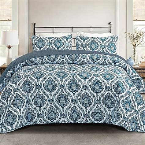 Amazon Exclusivo Mezcla Reversible Boho Quilt Set Queen Size