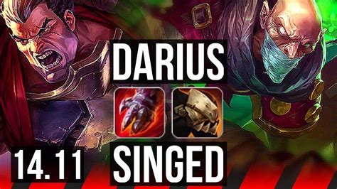 Darius Vs Singed Top 7 Solo Kills Legendary 10 2 2 Euw Master