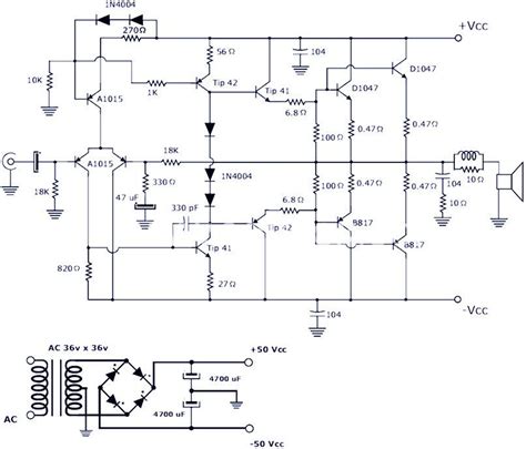 500 Watts Amplifier Circuit Diagram