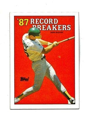 Topps Mark Mcgwire Record Breaker Error Card Nm Mt As Ebay