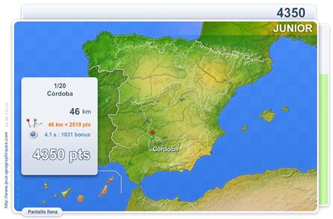 Mapa Interactivo De Espa A Ciudades De Espa A Junior Juegos