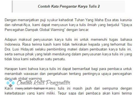 Detail Contoh Kata Pengantar Paper Koleksi Nomer