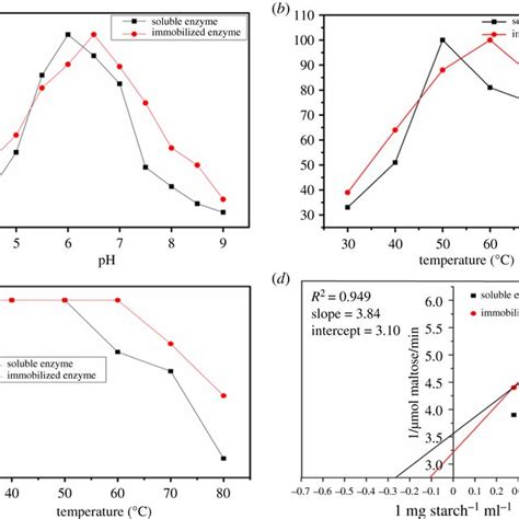 Optimum Ph A Optimum Temperature B Thermal Stability C And Km