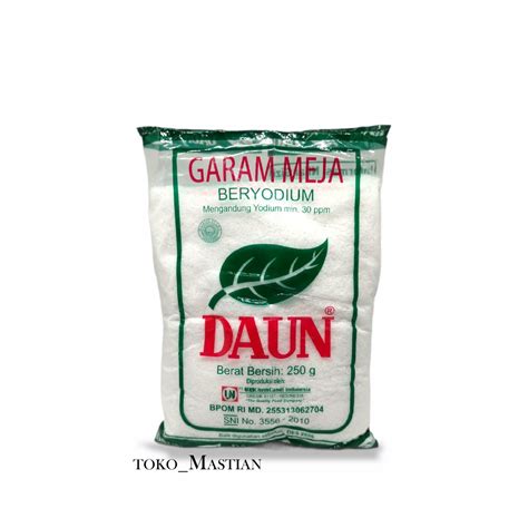 Jual Garam Yodium Cap Daun 250gr Shopee Indonesia