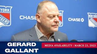 New York Rangers Gerard Gallant Postgame Media Availability Mar