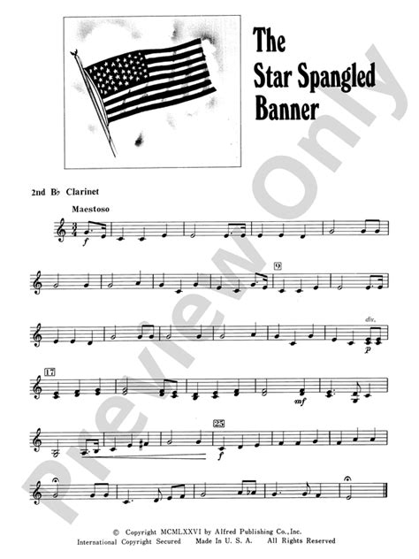 The Star Spangled Banner 2nd B Flat Clarinet 2nd B Flat Clarinet Part