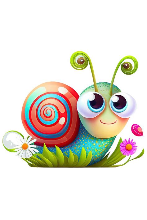 Snails. Улитка. PNG. | Art drawings for kids, Doodle art flowers, Happy ...
