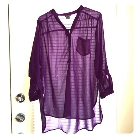 Beautiful Plum Purple Chiffon Blouse Purple Chiffon Blouse Chiffon