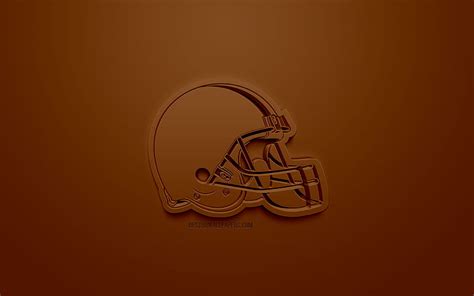 Cleveland Browns American Football Club Creative 3d Logo Brown