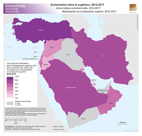 Taux Brut De Scolarisation Dans Le Supérieur 2012 2017 Cartoprodig