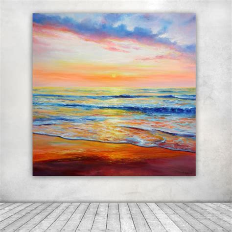 Sunset Seascape Oil painting by Behshad Arjomandi | Artfinder