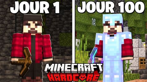 J Ai Surv Cu Jours Dans Un Monde Caverne En Hardcore Sur Minecraft