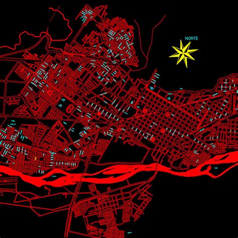 Plano Ciudad De Temuco Vialidad En Cad Bim Cat Logo Arquitectura