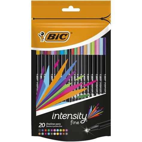 Bic Intensity Stylos Feutres Pointe Fine Mm Couleurs Assorties