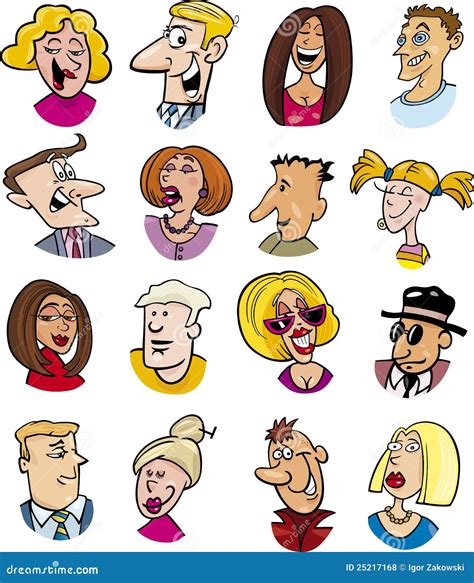 Cartoon People Characters And Emotions Stock Vector - Image: 25217168