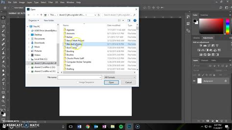 How To Open Existing File In Photoshop Youtube