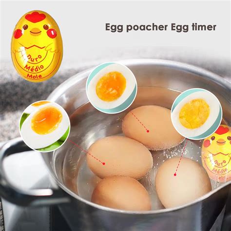 Ludlz Egg Timer Reusable Easy To Use Food Grade No Bpa Safe Boiling Eggs Silicone Soft Hard