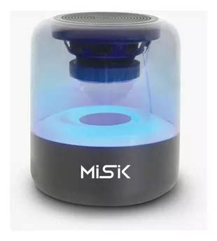 Misik Bocina Bluetooth Acrilico Luces Led Tws Color Negro