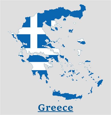 Greece National Flag Map Design, Illustration Of Greece Country Flag ...