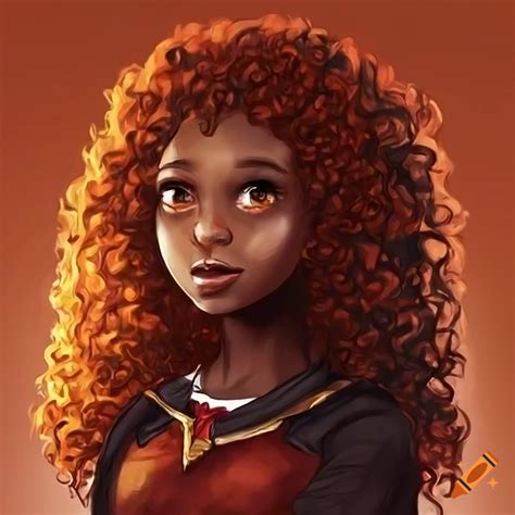 Digital Art Of A Black Schoolgirl Fire Mage In A Magical Setting On Craiyon