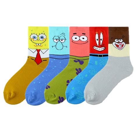 Pcs Spongebob Squarepants Socks Womens Anime Patrick Star Squidward