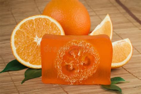 Natural Orange Soap Of Handmade Stock Image Image Of Fresh Glycerine