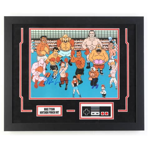 Mike Tyson Signed Nintendo Punch Out Custom Framed Photo Display