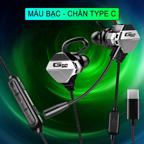 Tai nghe gaming có dây MEMO GPRO nhét tai Super Bass Chống Ồn Cực Tốt