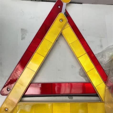 Omaga Safety Triangle Warning Device One Set Red Yellow Shopee