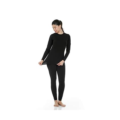 Thermajane Long Johns Thermal Underwear For Women Fleece Lined Base Layer Pajama Set Cold