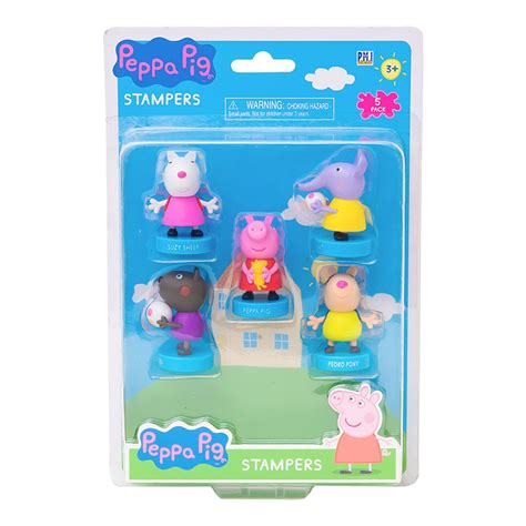 Peppa Pig Muñeco Con Sello Pack 5 Sellos Original Vulcanita