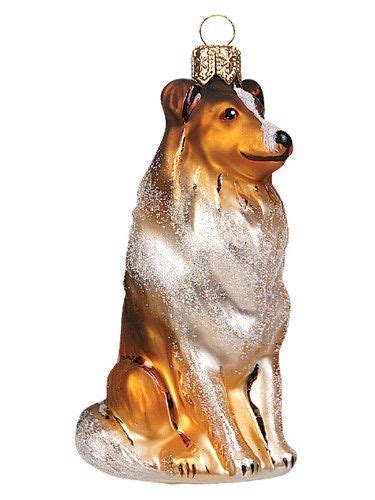 Pinnacle Peak Trading Company Collie Dog Polish Mouth Blown Glass