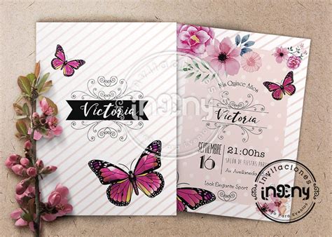 Invitacion De A Os Mariposas Invitacion A Os Originales Dana