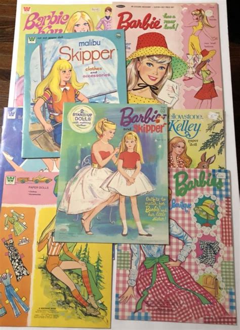 Uncut Barbie Skipper Paper Doll Whitman Rare Plus More