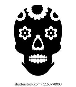 Scary Skull Tattoo Design Stock Vector (Royalty Free) 1163798008 ...