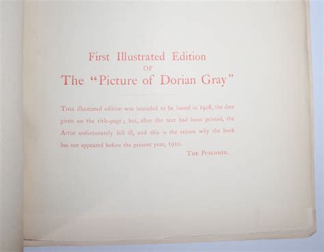 The Picture Of Dorian Gray By Oscar Wilde First Illustrated Edition