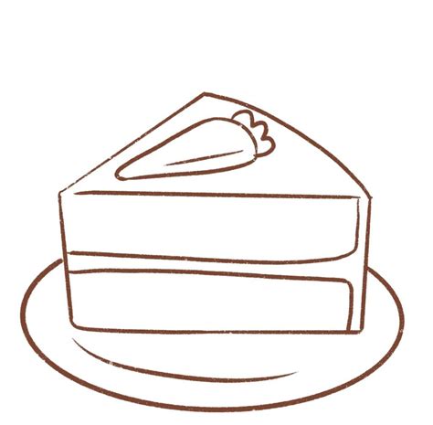 How to Draw a Slice of Carrot Cake - Draw Cartoon Style!