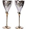 StonKraft Engraved Brass Goblet Champagne Glasses Flutes Coupes Wine