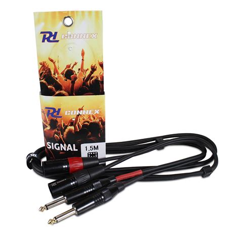 PD Connex 2x XLR Male To 2x 6 35mm Male Jack Cable 1 5m