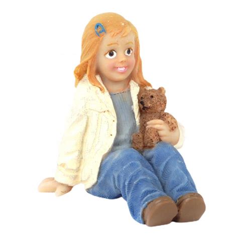 Figurine Enfant Avec Son Nounours Miniature Miniaputiens