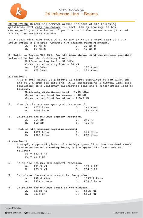 Kippap Handout Sec Influence Line Beams Kippap Education