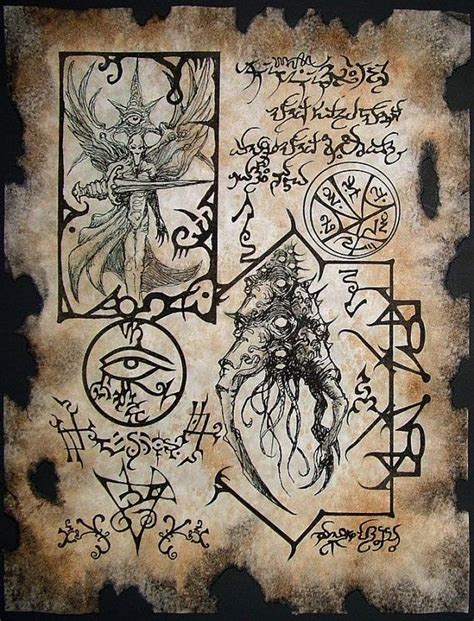 Yog Formulae Cthulhu Larp Necronomicon Scrolls Dark Occult Witchcraft